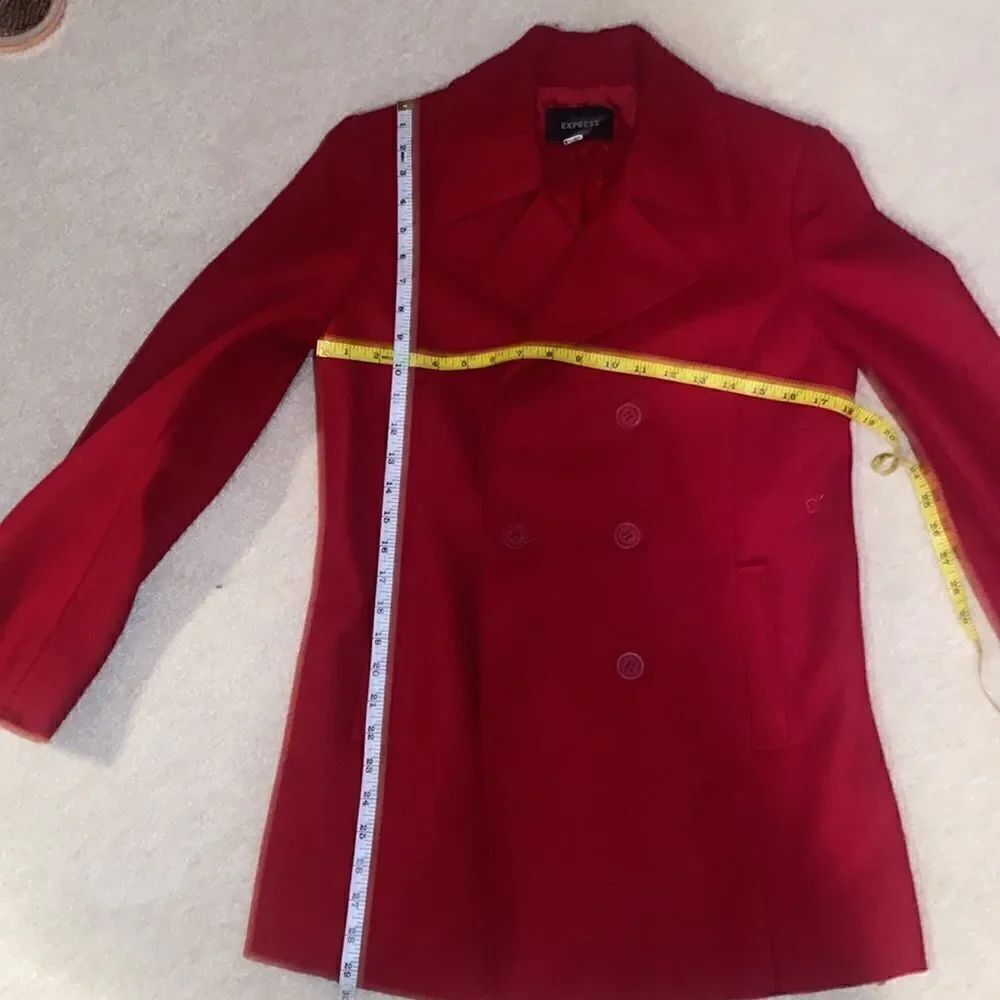 Express Wool Ruby Pea Coat! - Picture 14 of 16
